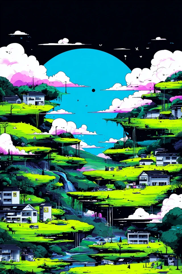 Neon Dreams: A Surreal Digital Collage - Image 2