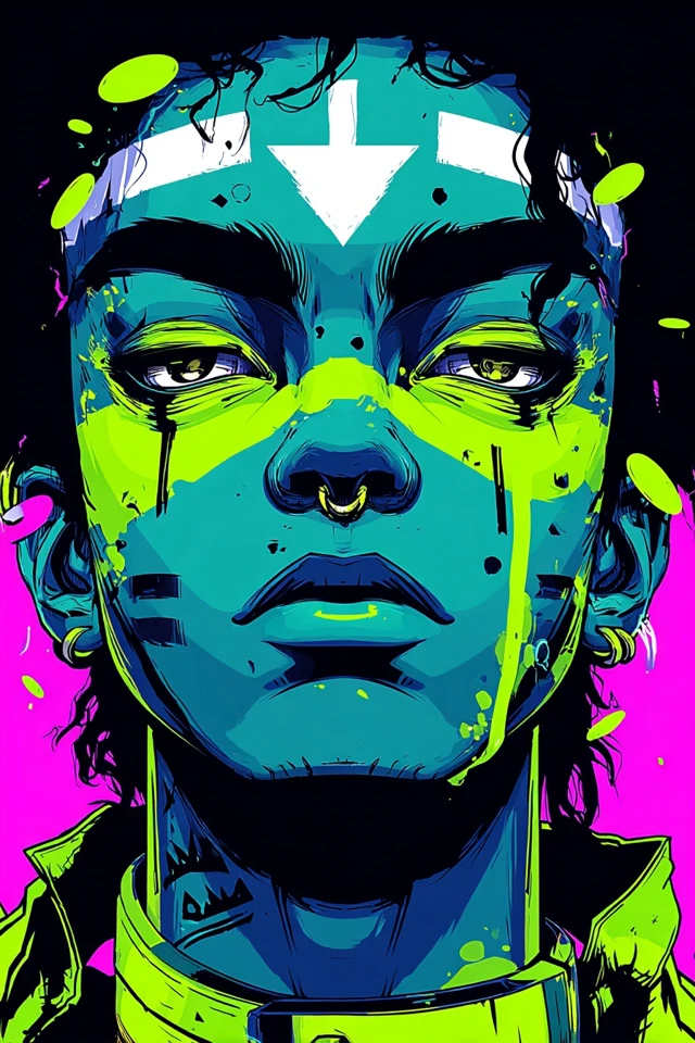 Neon Dreams: A Surreal Digital Collage - Image 1