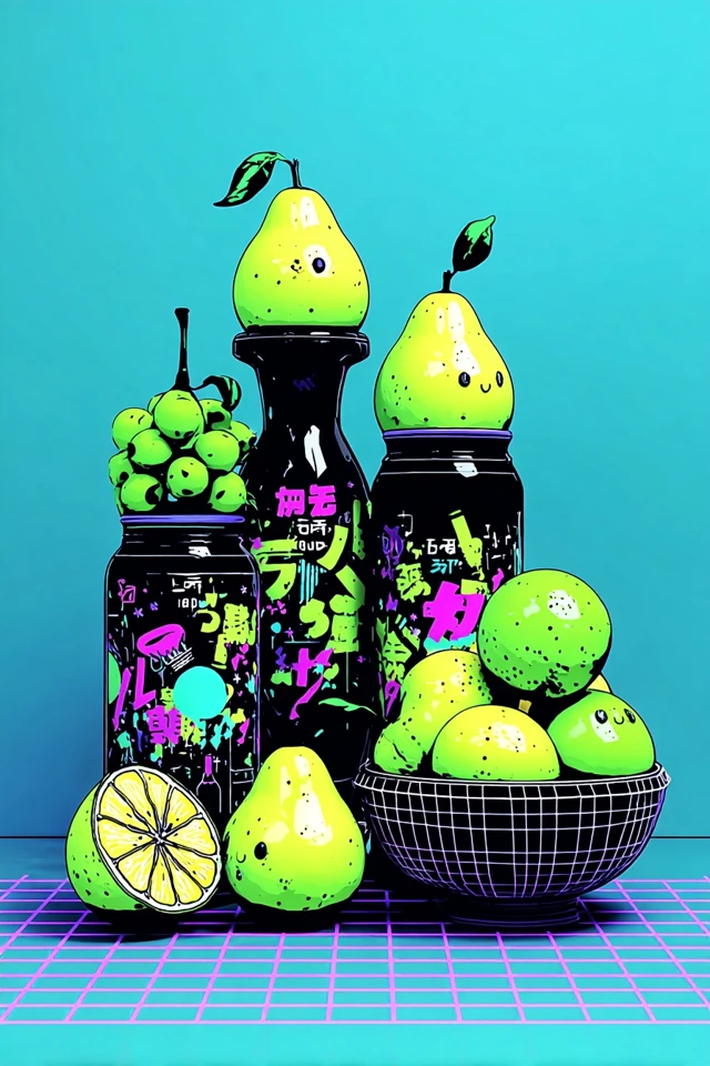 Neon Dreams: A Surreal Digital Collage - Image 3