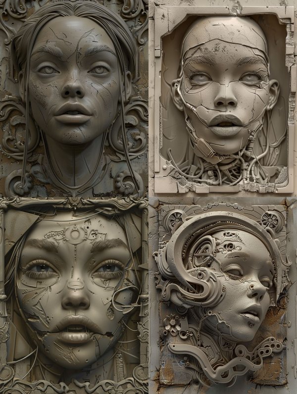 Ancient Stone Ethereal Portraits
