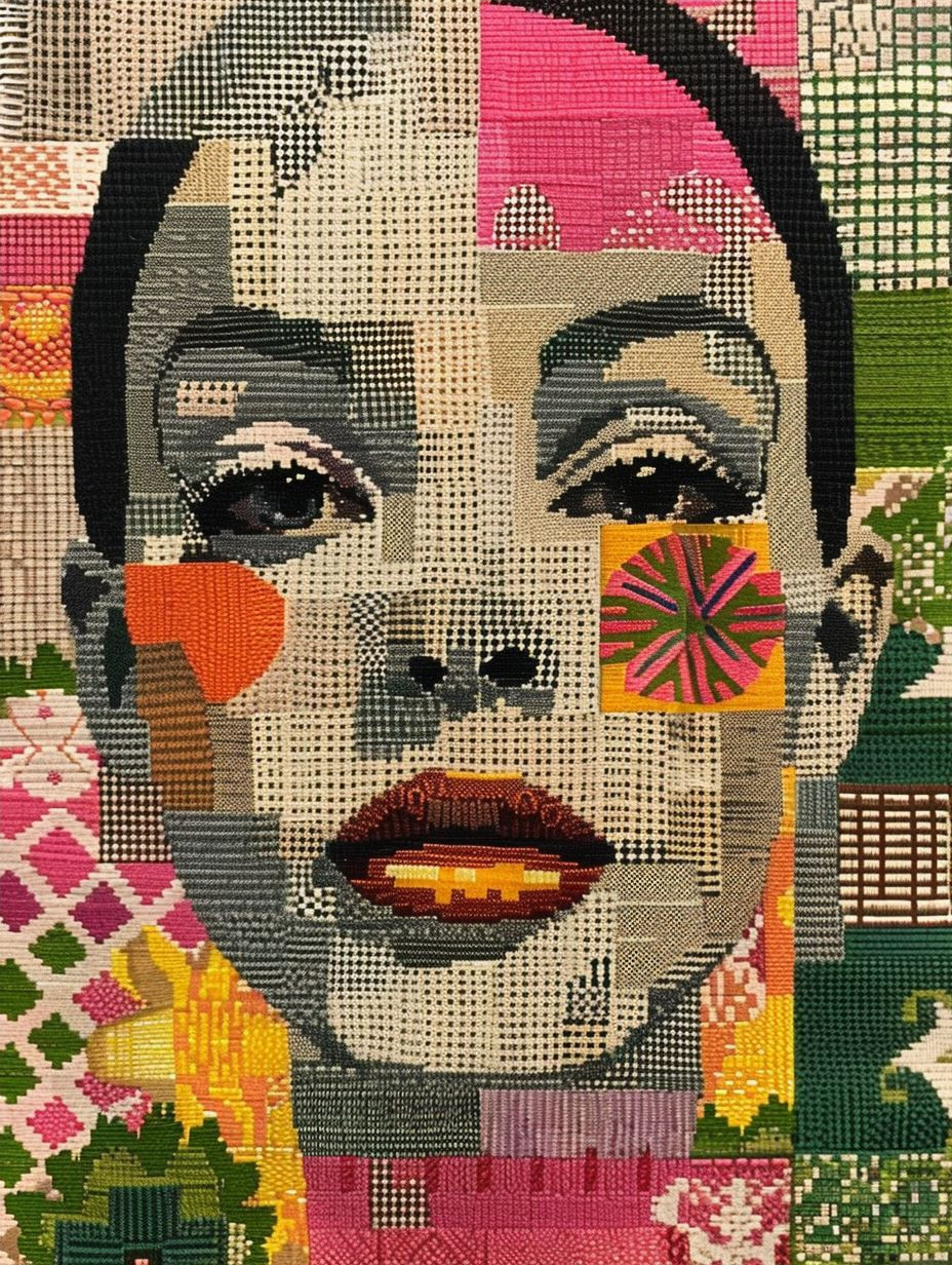 Woven Visions: Geometric Portraiture - Image 4