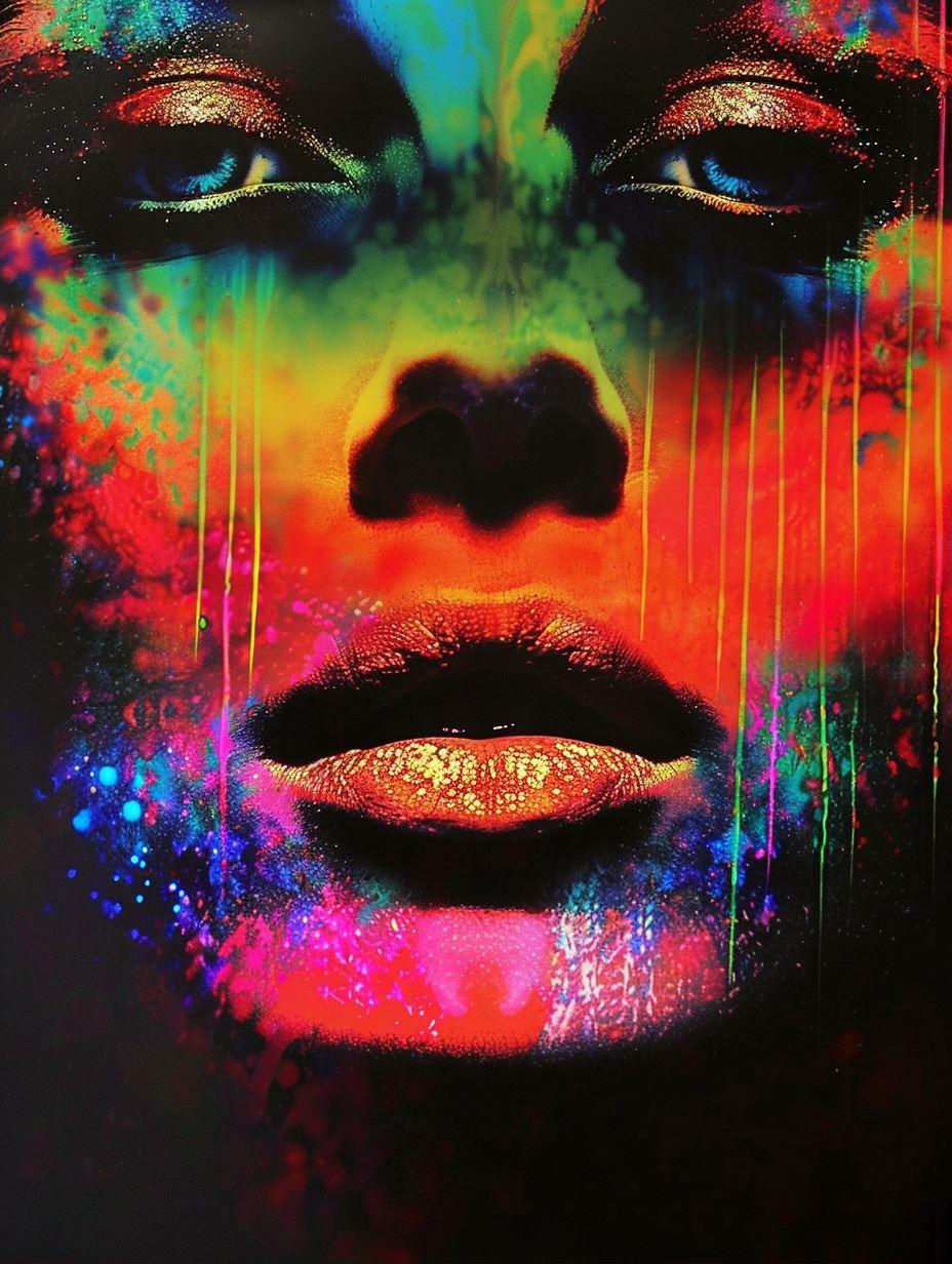 Neon Visions: A Quadtych of Color - Image 1