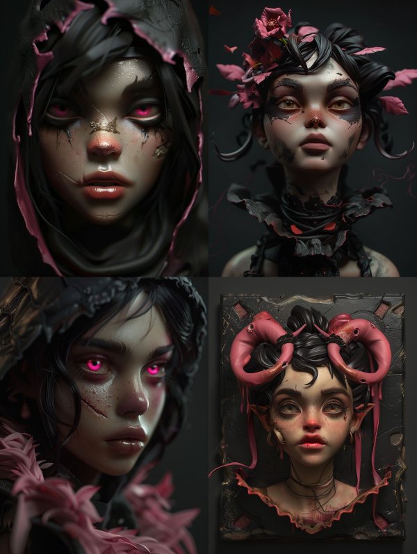 Dark Ethereal Portraits of Gothic Entities