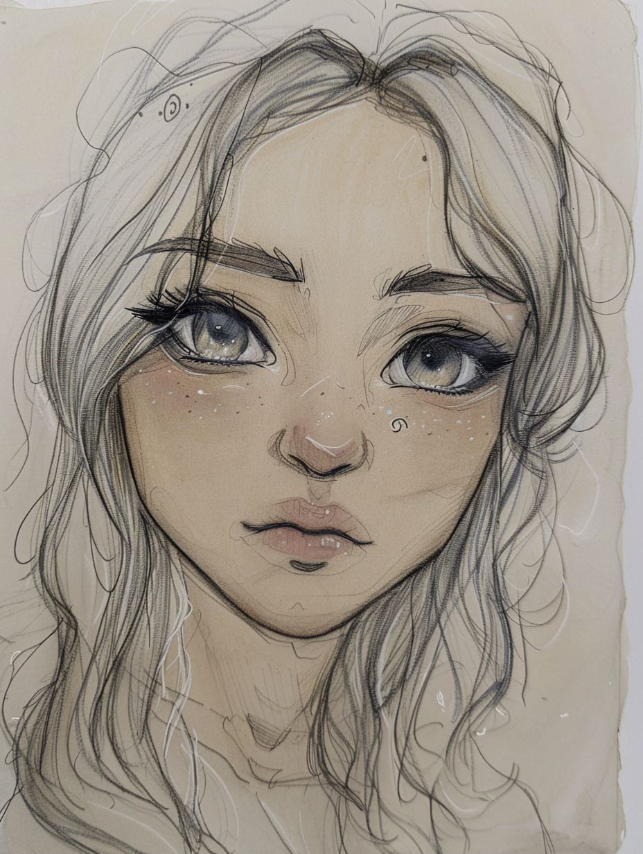 Ethereal Gazes: A Study of Feminine Portraits - Image 1