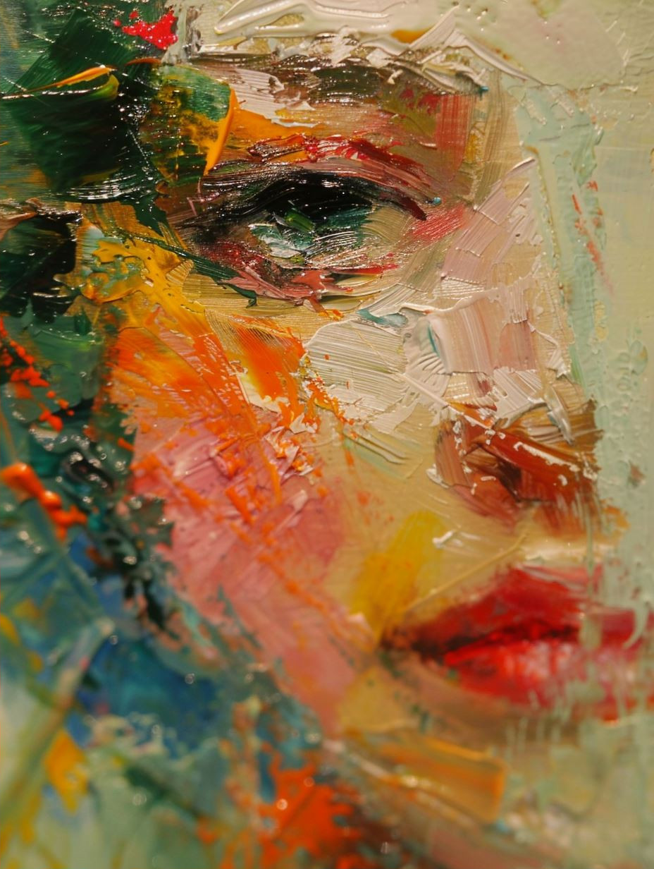 Abstract Impasto Emotional Portraits - Image 2