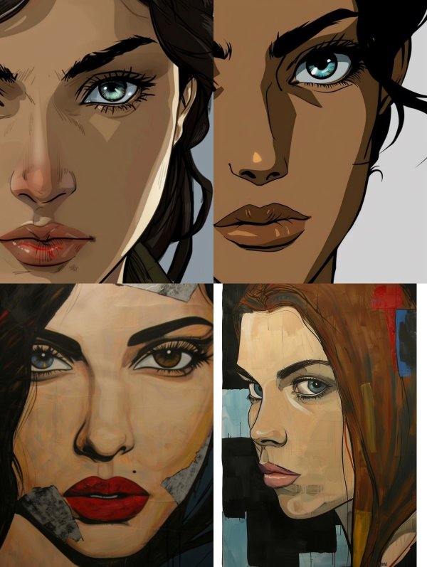 Digital Portraits of a Woman's Gaze