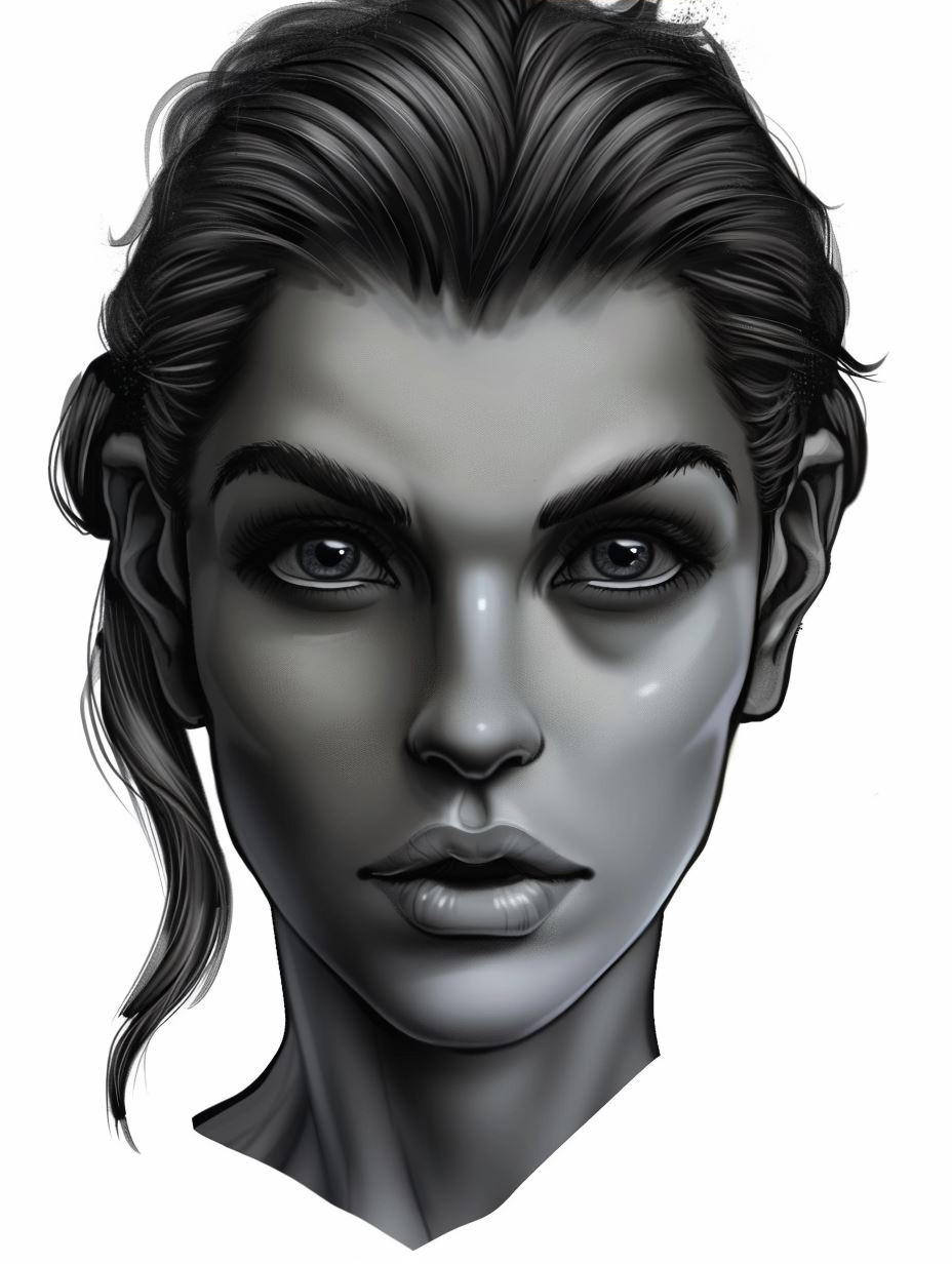 Amber Eyes Distressed Portrait - Image 3