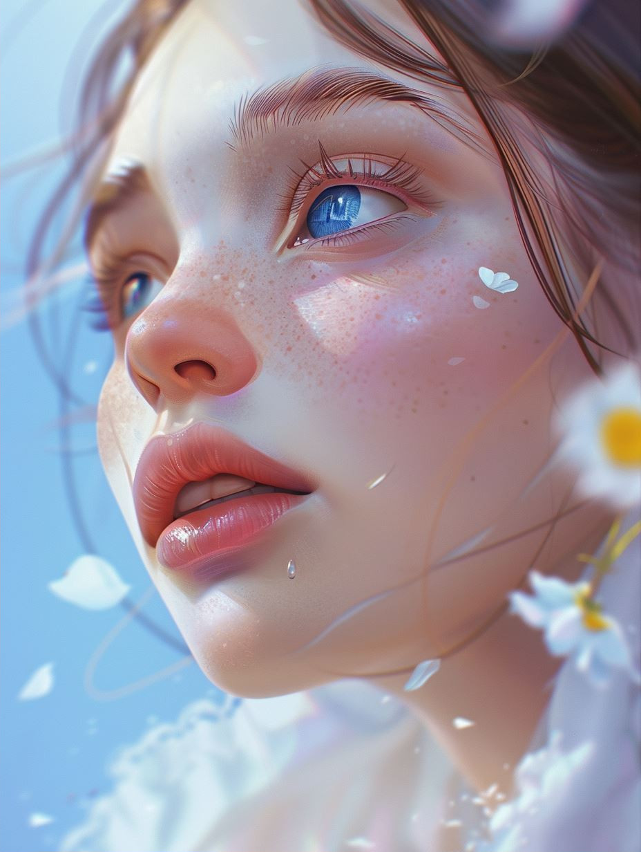 Ethereal Dewy Portraiture Study - Image 2