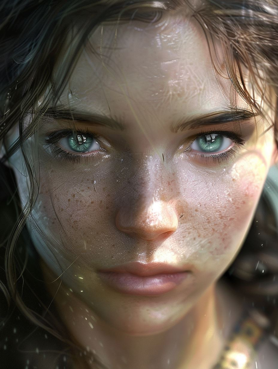 Ethereal Gaze of Dewy Light - Image 1