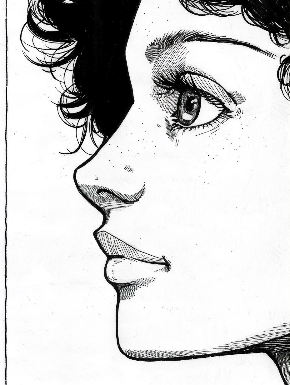 Ink Visions: Four Manga Portraits - Image 3