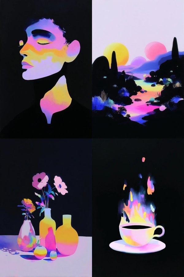 Neon Dreams Surreal Art Collection