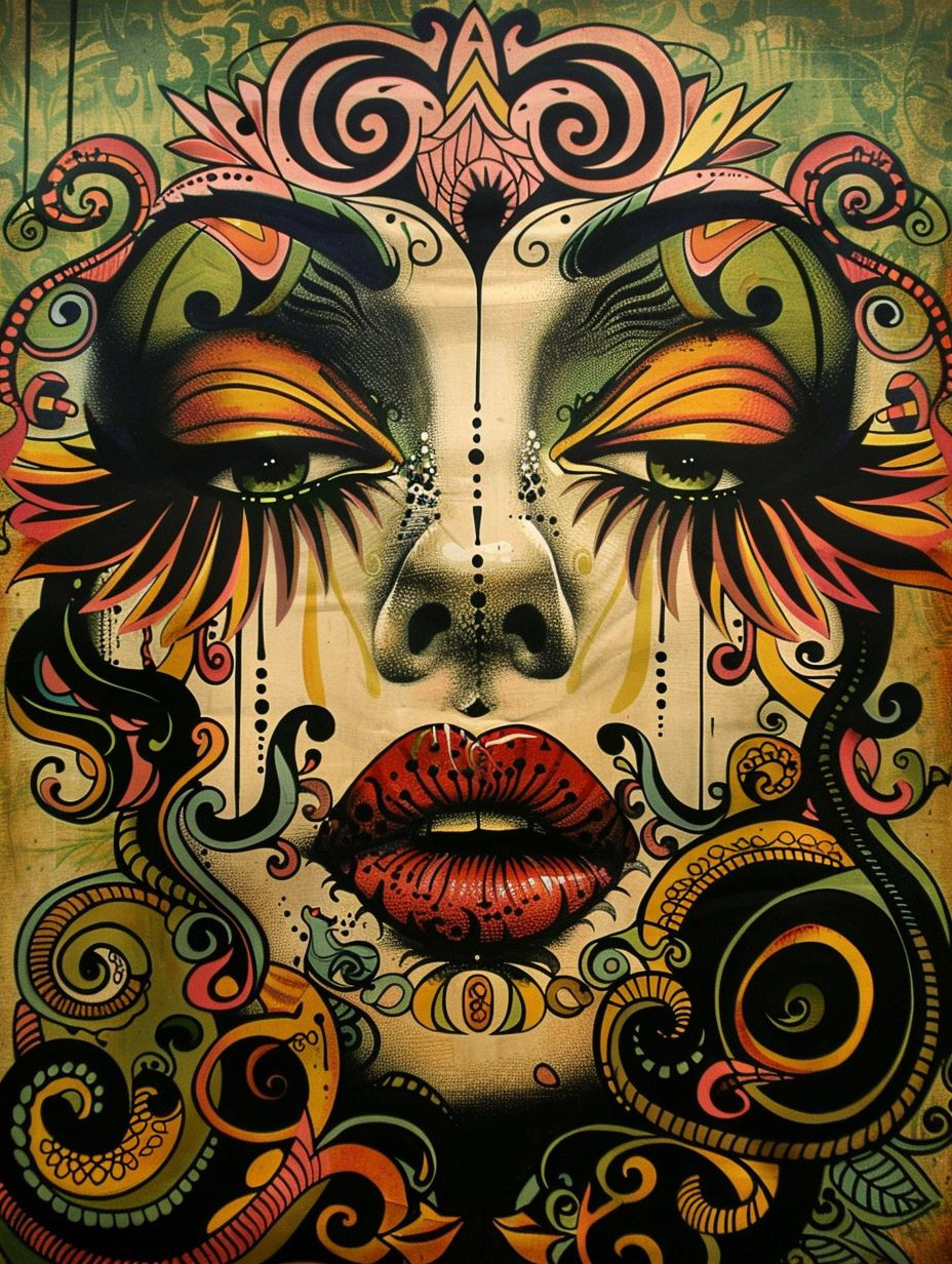 Melancholic Gaze of Ornate Sorrow - Image 4
