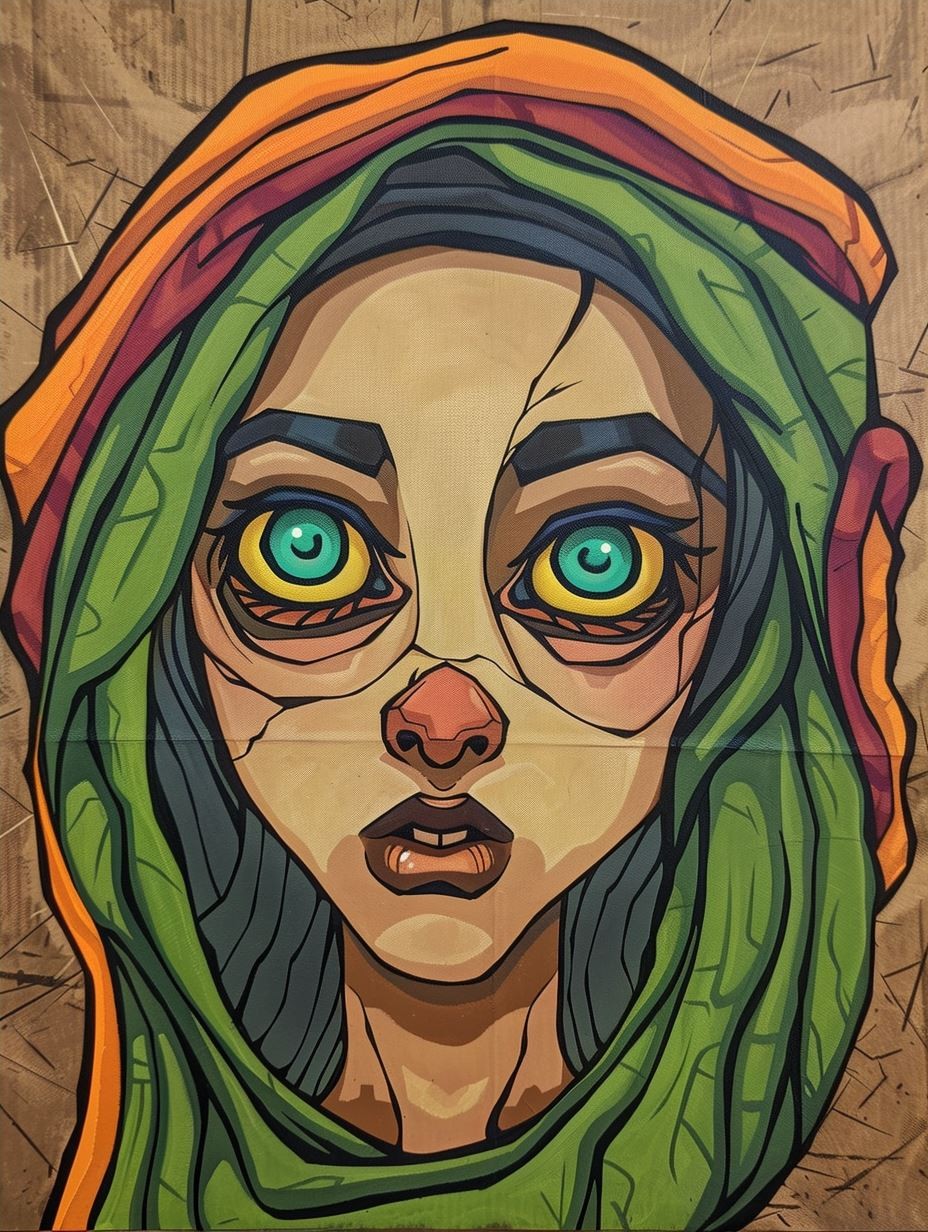 Neon Psychedelic Melting Portrait - Image 4