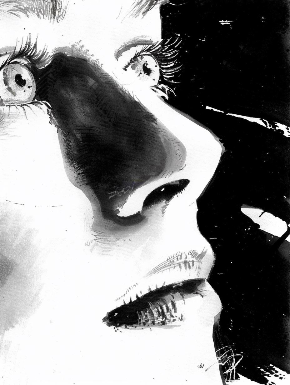 Fragmented Gaze in Monochrome - Image 4