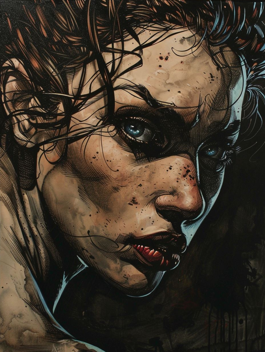 Haunting Gaze of Dark Elegance - Image 4