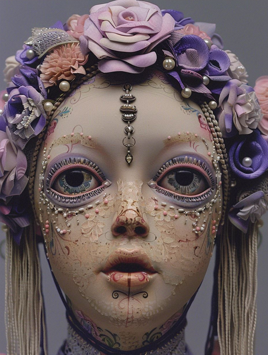 Ethereal Lavender Lace Portrait - Image 3