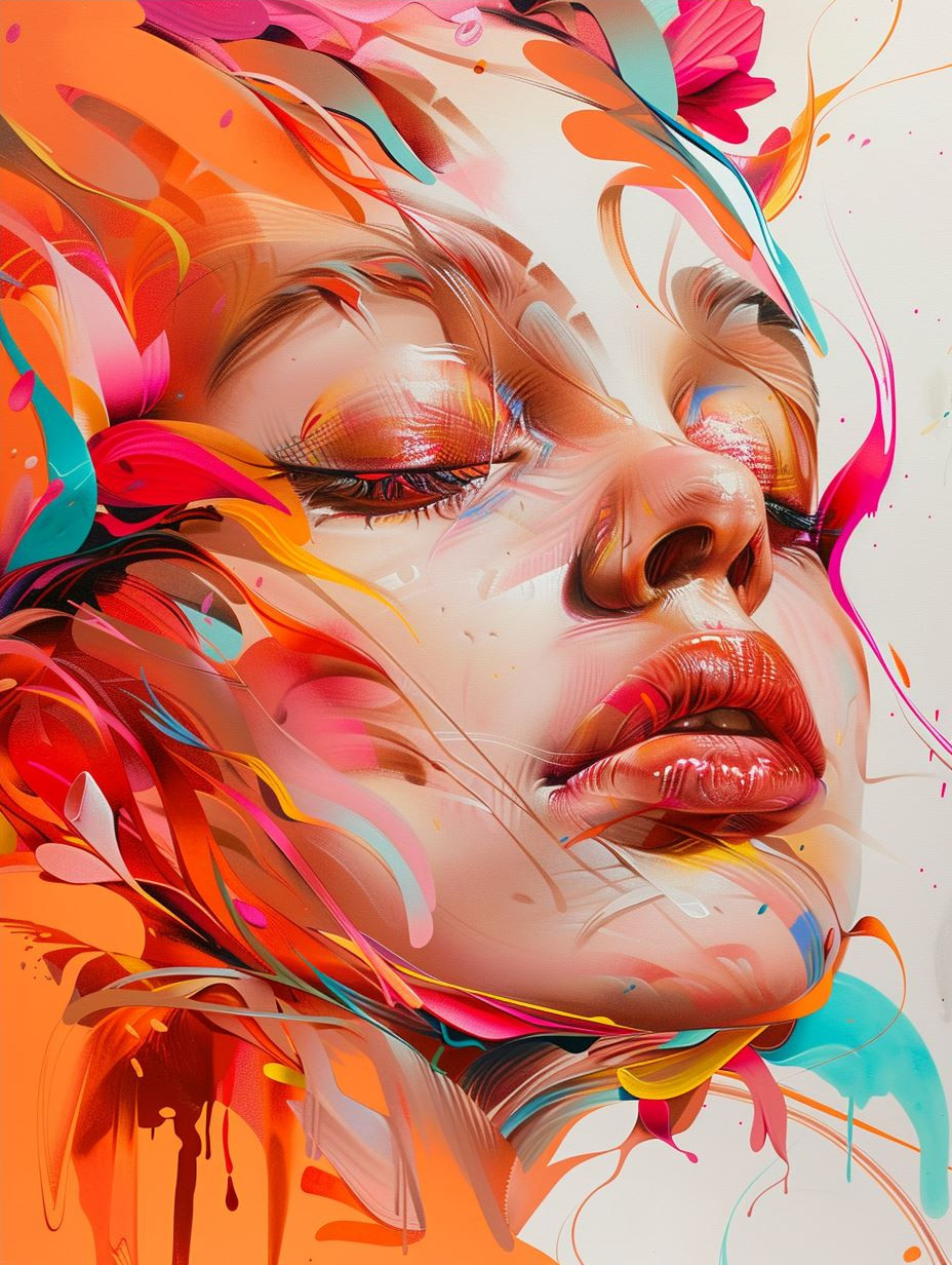 Abstract Fluid Portraiture Study - Image 4