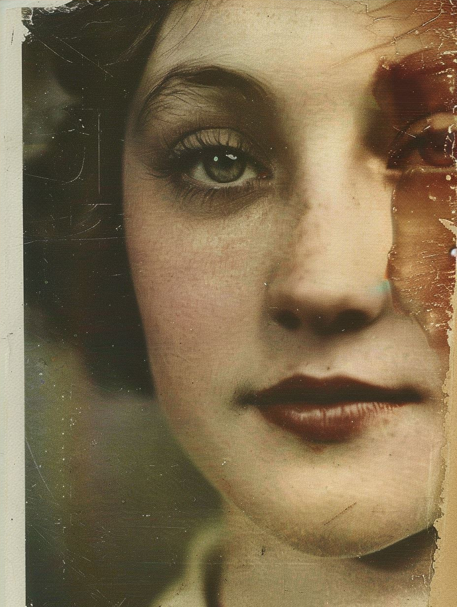 Vintage Collage of Melancholy Gazes - Image 4