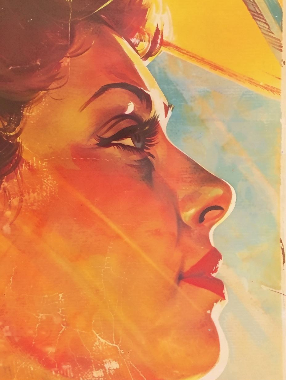 Golden Gazes: A Study of Feminine Beauty - Image 1