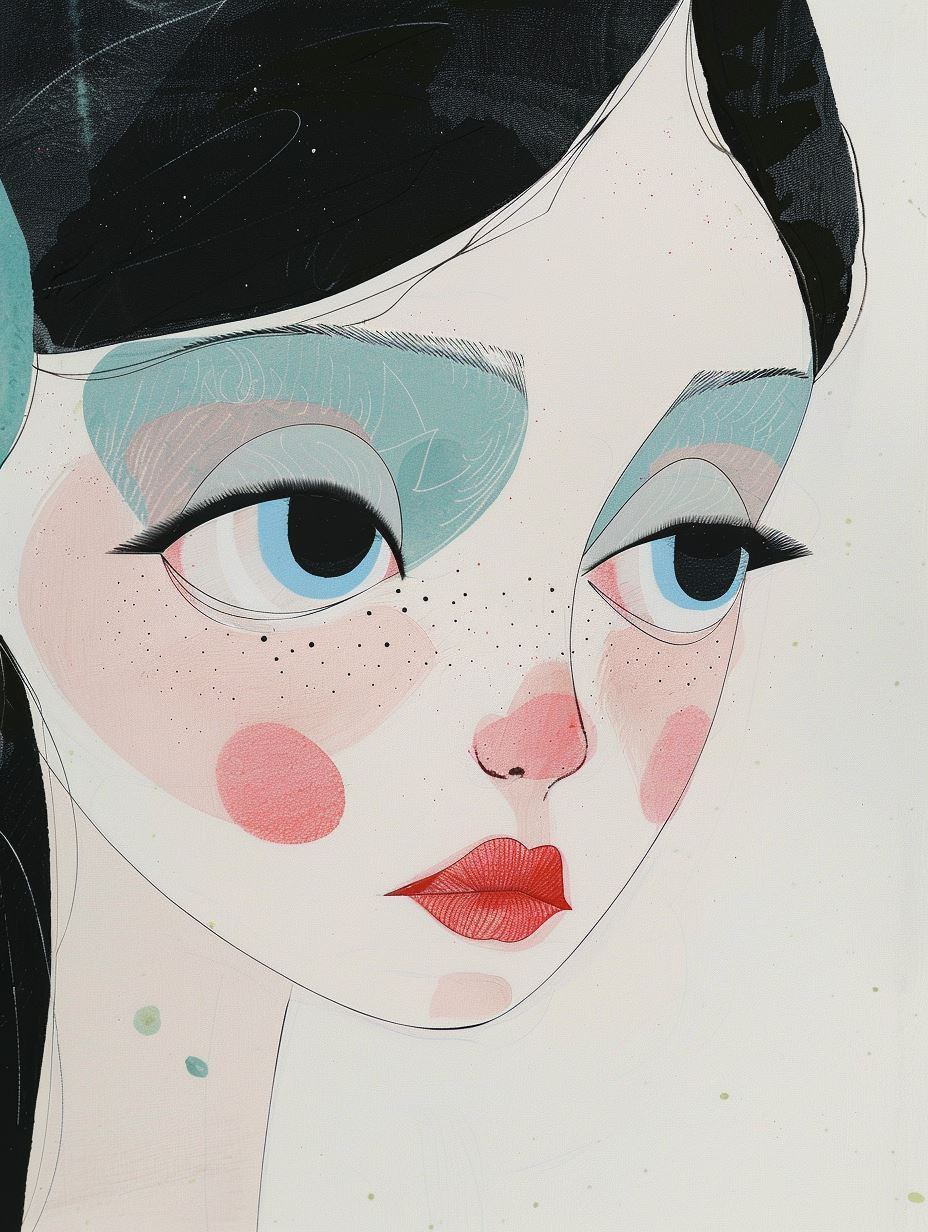 Ethereal Gazes: A Stylized Portrait Series - Image 4