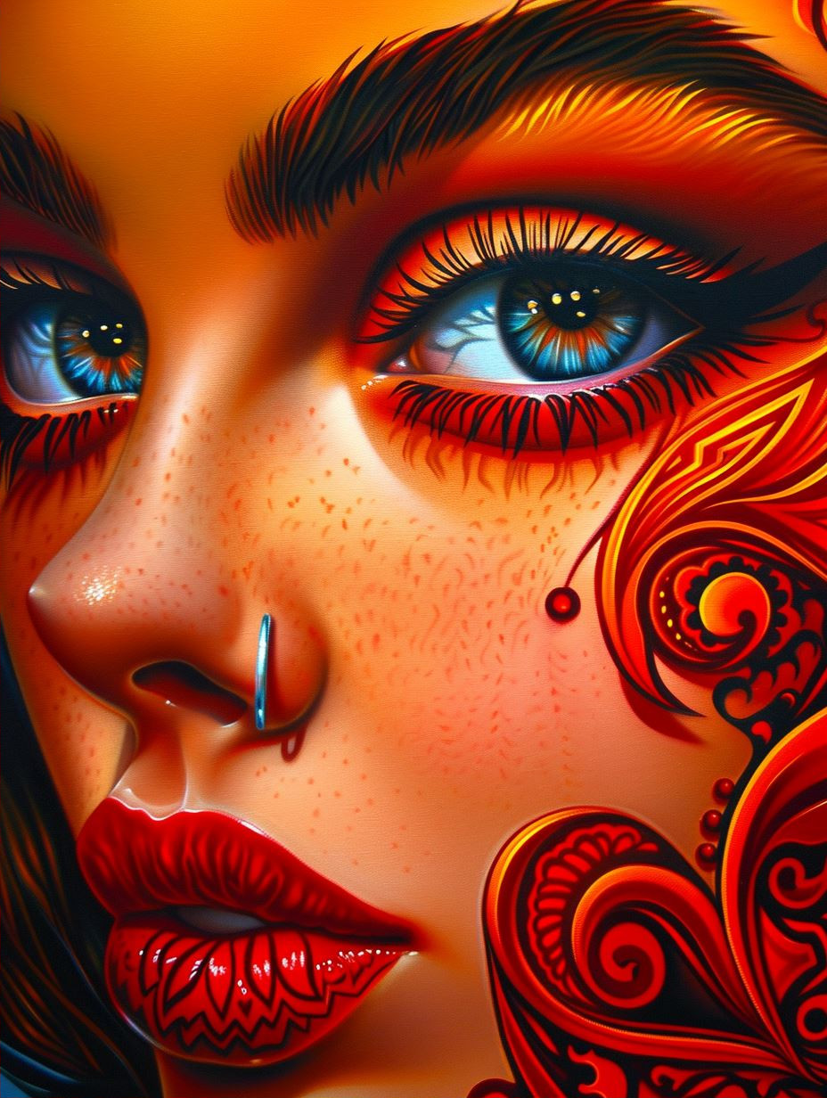 Vibrant Psychedelic Portrait Art - Image 2