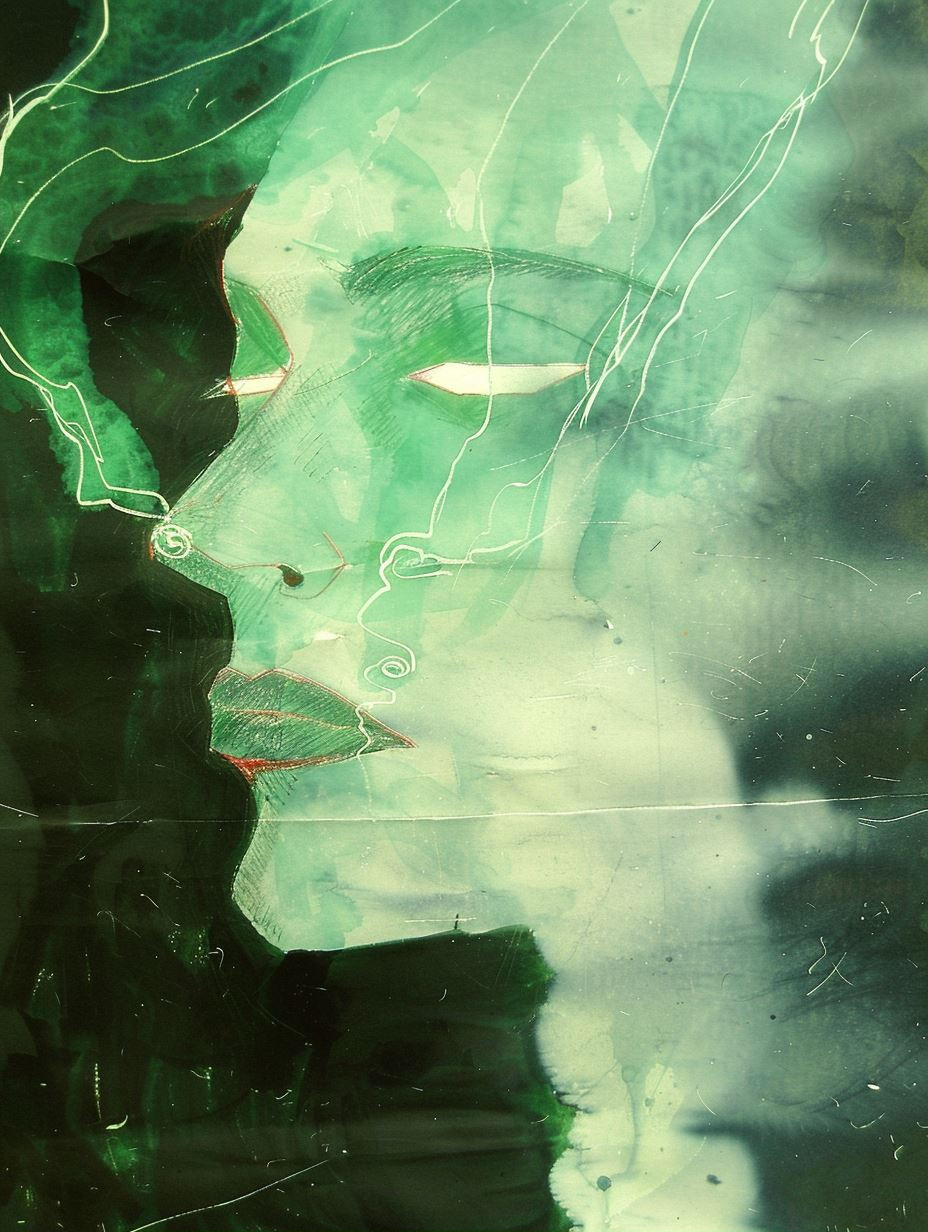 Ethereal Emerald Gaze Portraits - Image 2