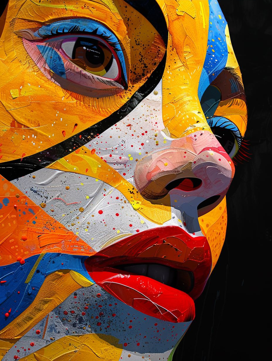 Fractured Golden Urban Portrait - Image 3