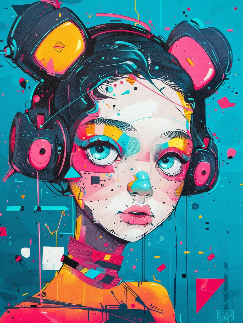 Neon Glitch Cyberpunk Portraits - Image 4