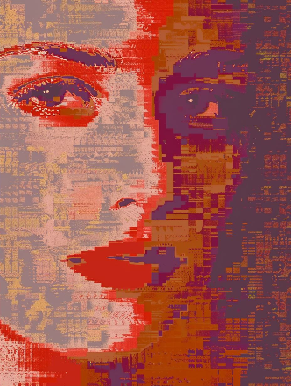 Digital Fragmented Portrait Study - Image 2
