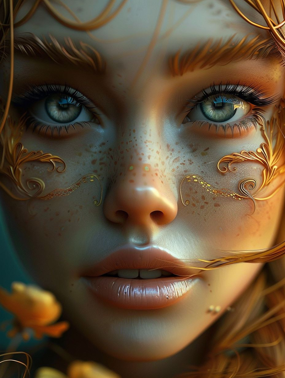 Golden Visions of Ethereal Beauty - Image 1