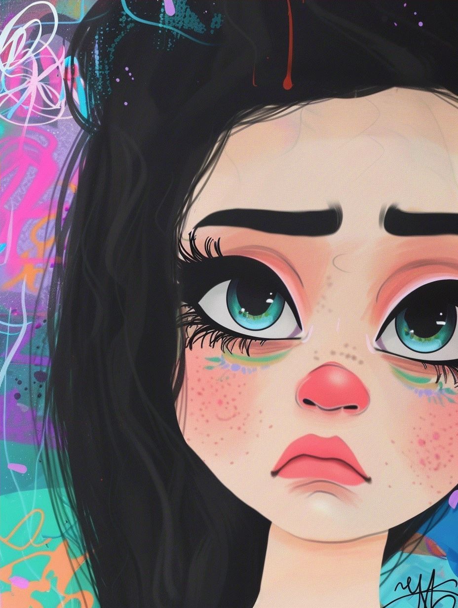 Vibrant Digital Portraits of Stylized Girls - Image 4