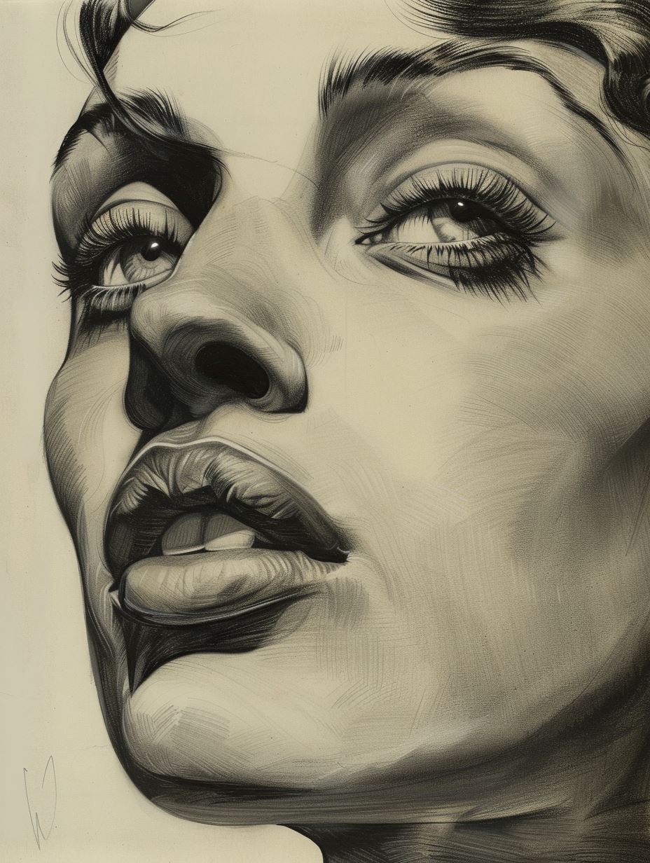 Ethereal Gazes in Charcoal - Image 3
