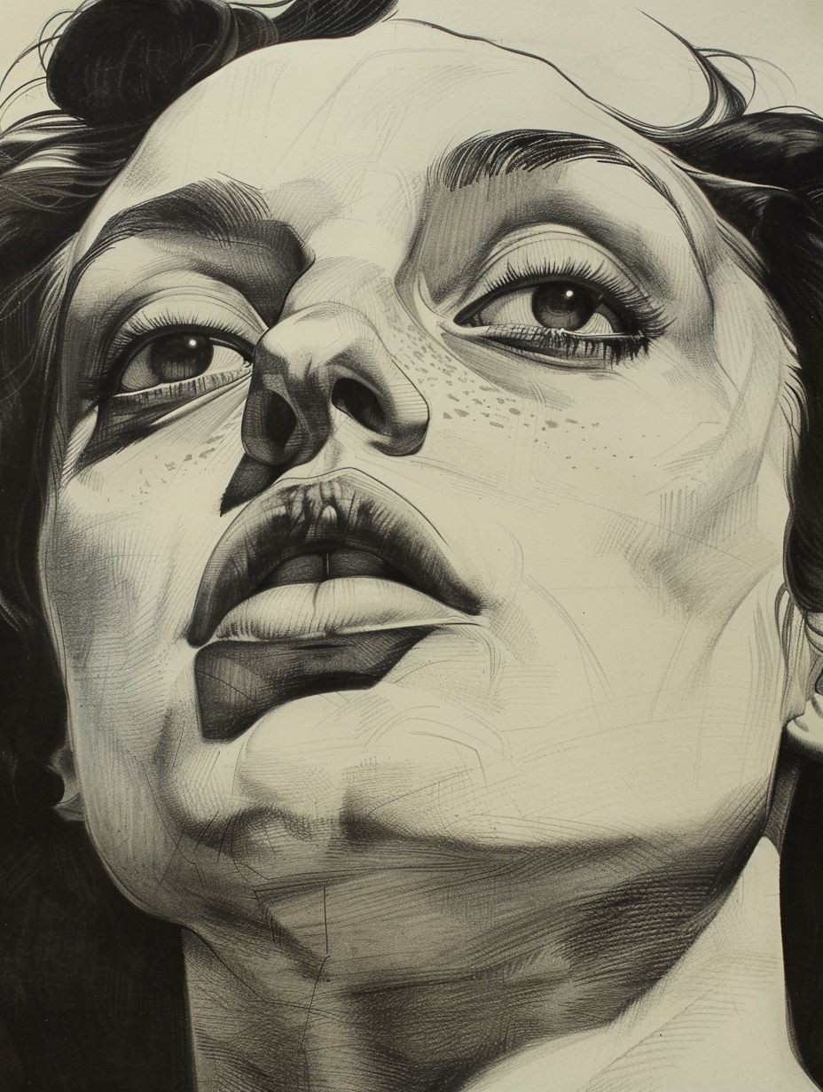 Ethereal Gazes in Charcoal - Image 2