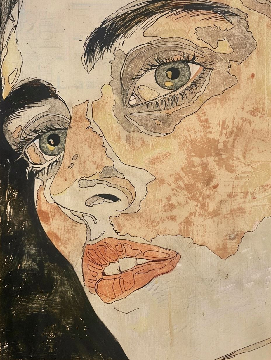 Fragmented Gazes in Earthy Tones - Image 2
