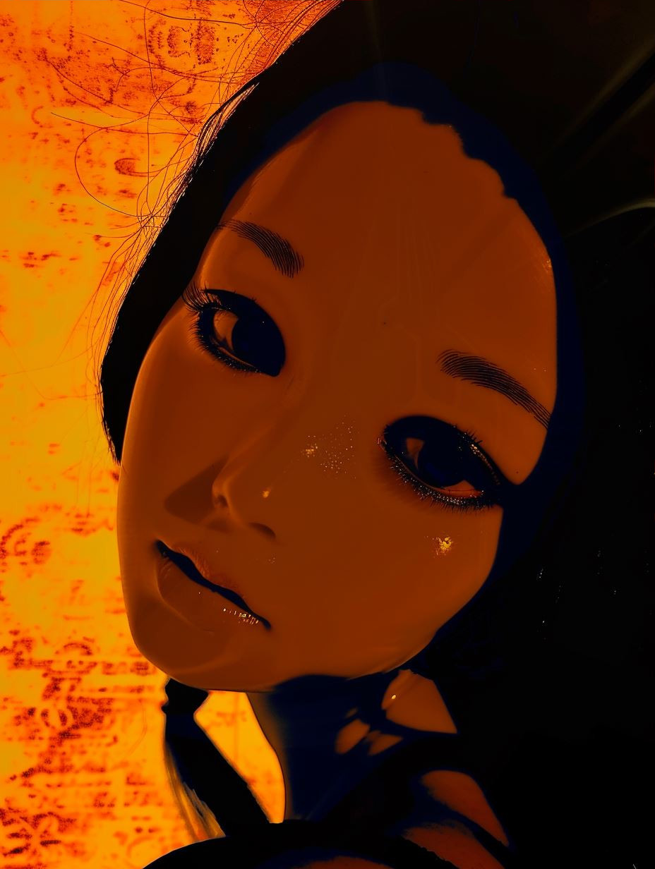 Amber Shadows Portrait Study - Image 3