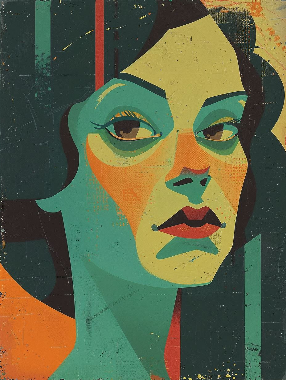 Geometric Portraits in Bold Color - Image 2