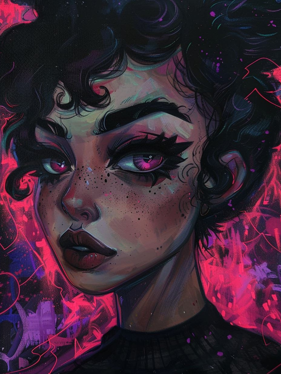 Neon Galactic Ethereal Portrait - Image 2