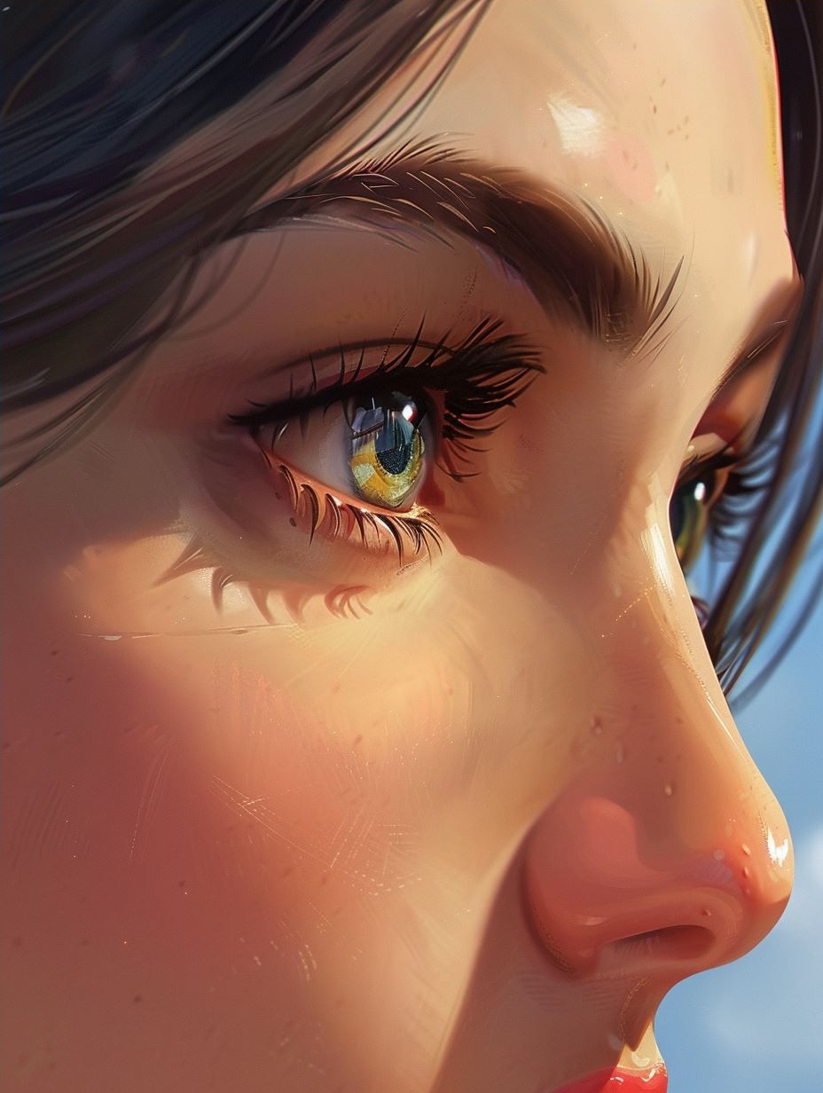 Golden Hour Glow: Digital Portrait Study - Image 4