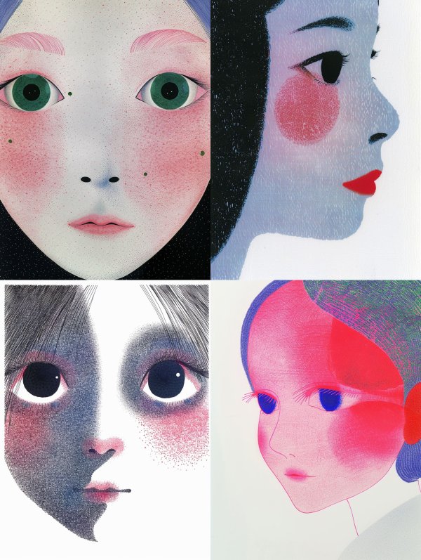 Dreamy Gazes in Pastel Hues