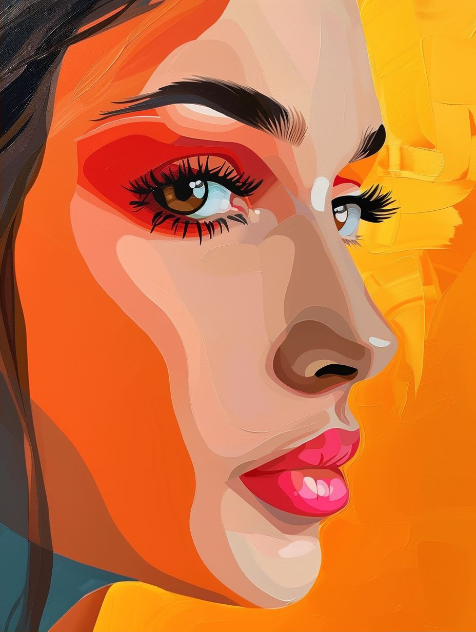 Vibrant Vector Portrait Study - Image 2