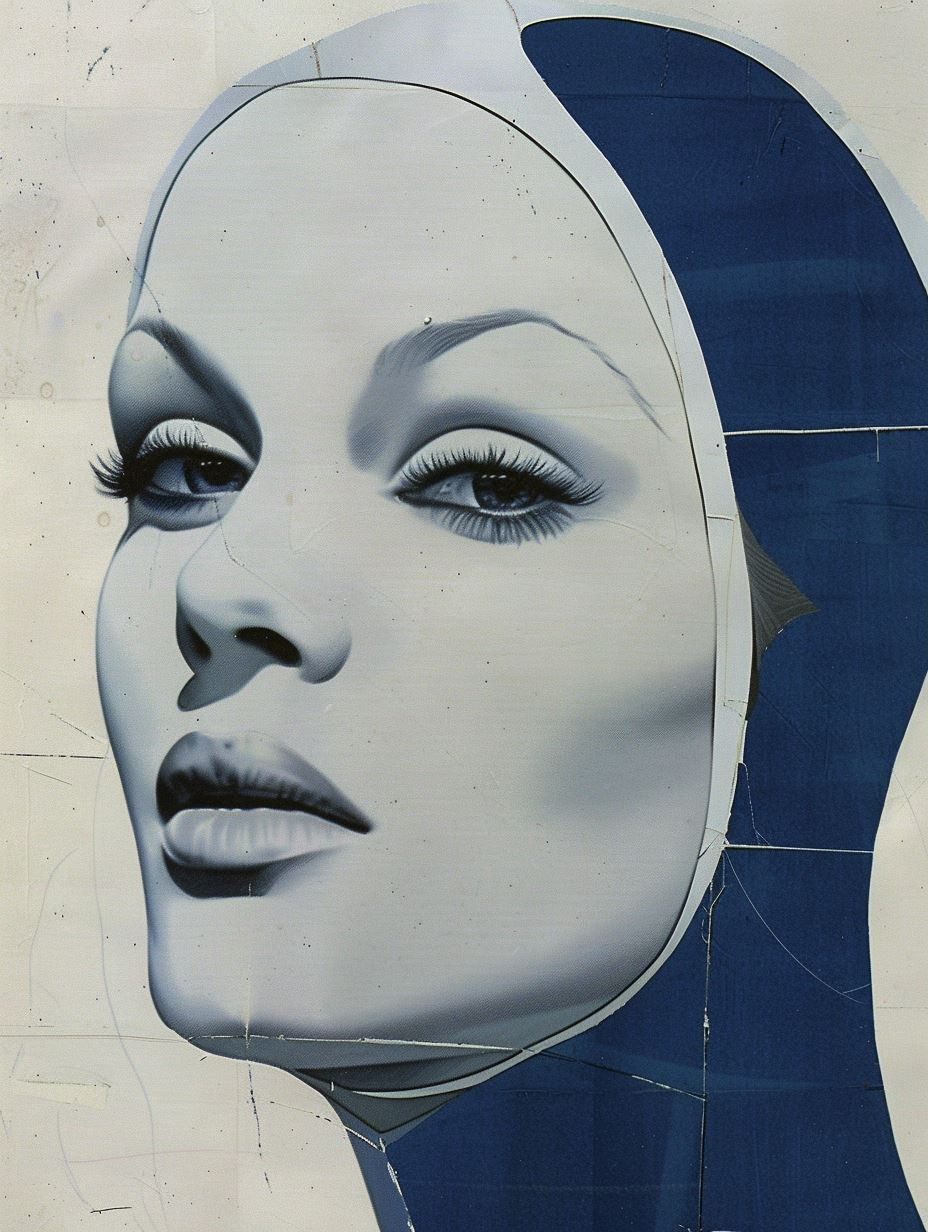 Azure Visions: A Study of Modern Faces - Image 3