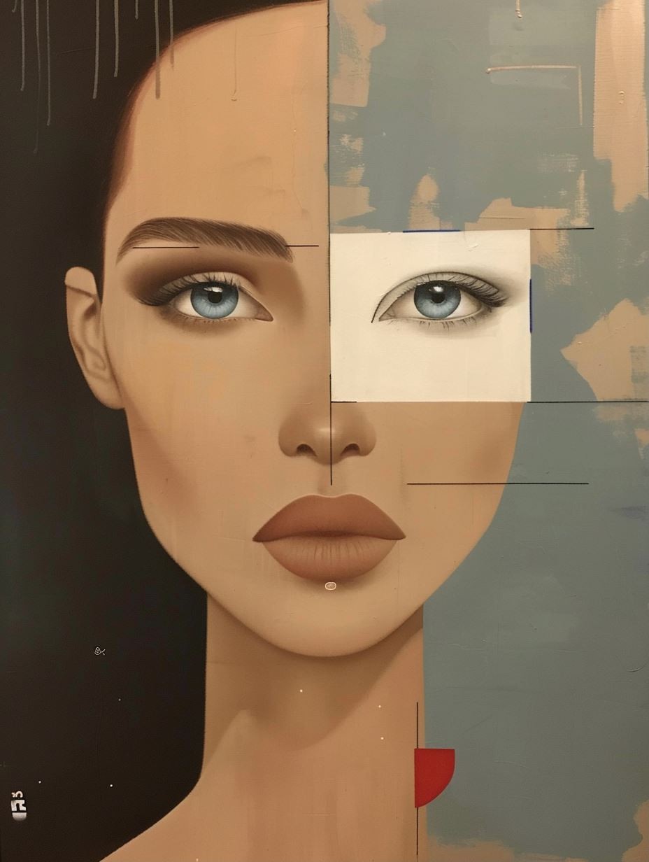 Fragmented Beauty: A Study in Modern Portraiture - Image 1