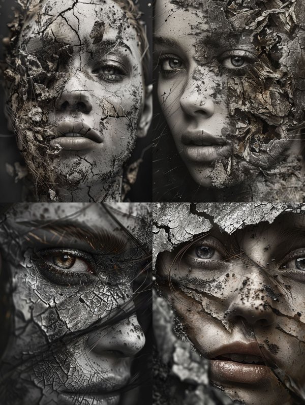 Fragile Beauty in Cracked Earth