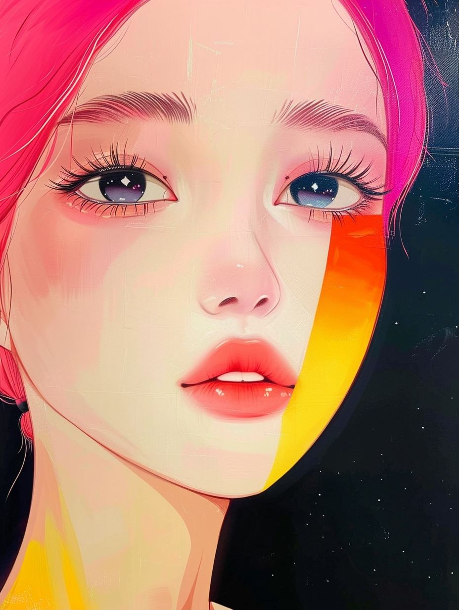 Neon Dream Cyberpunk Portrait