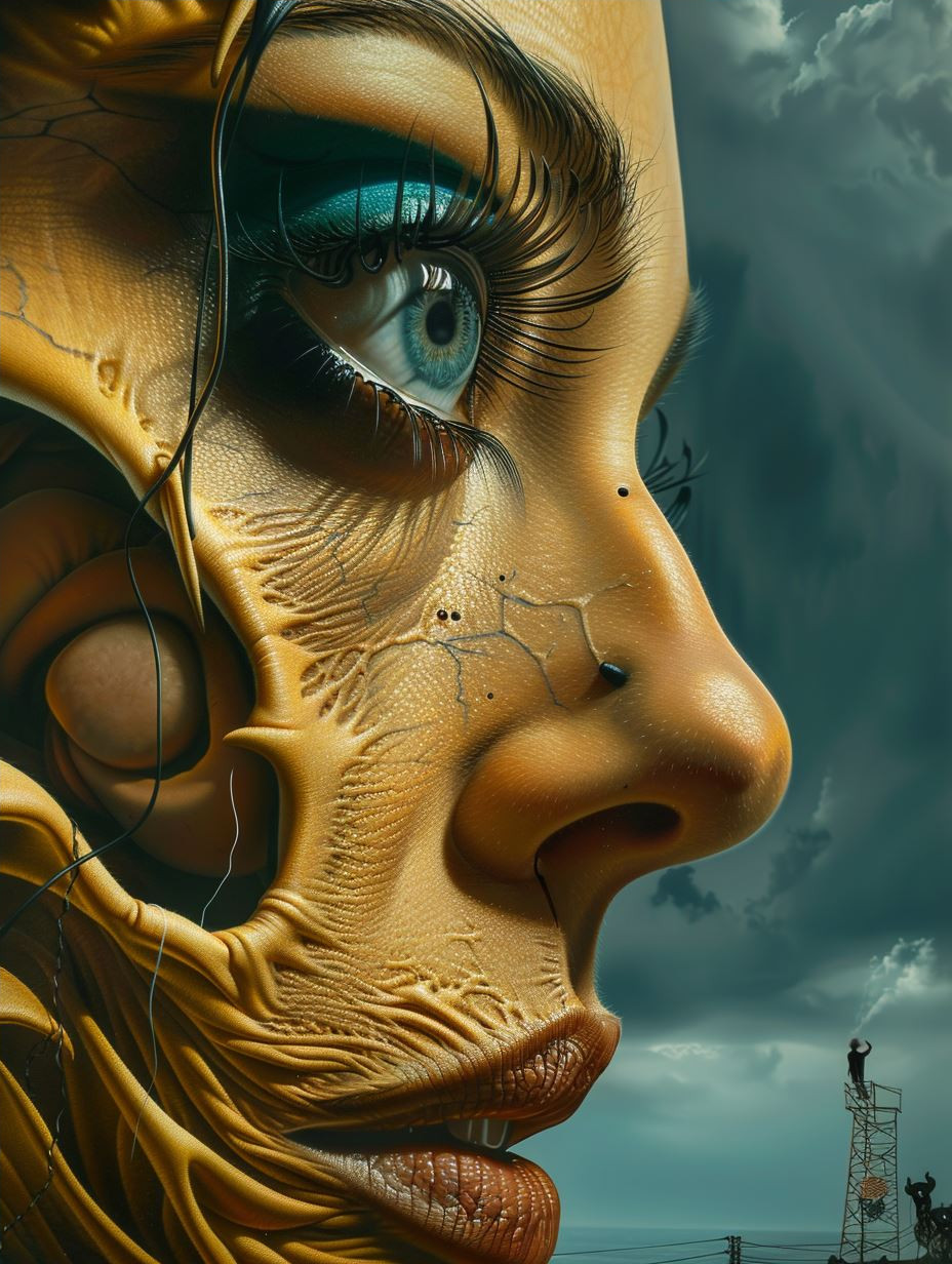 Liquid Chrome Surrealist Portrait - Image 4