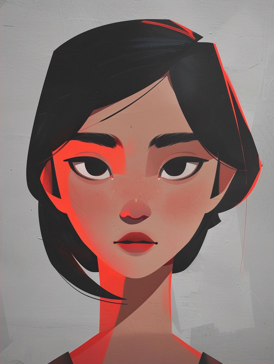Crimson Visions: Four Faces of Contrast - Image 2