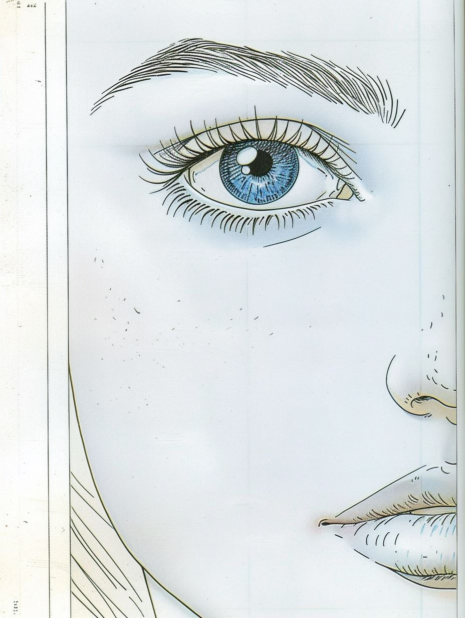 Ethereal Blue Gaze Illustration - Image 4