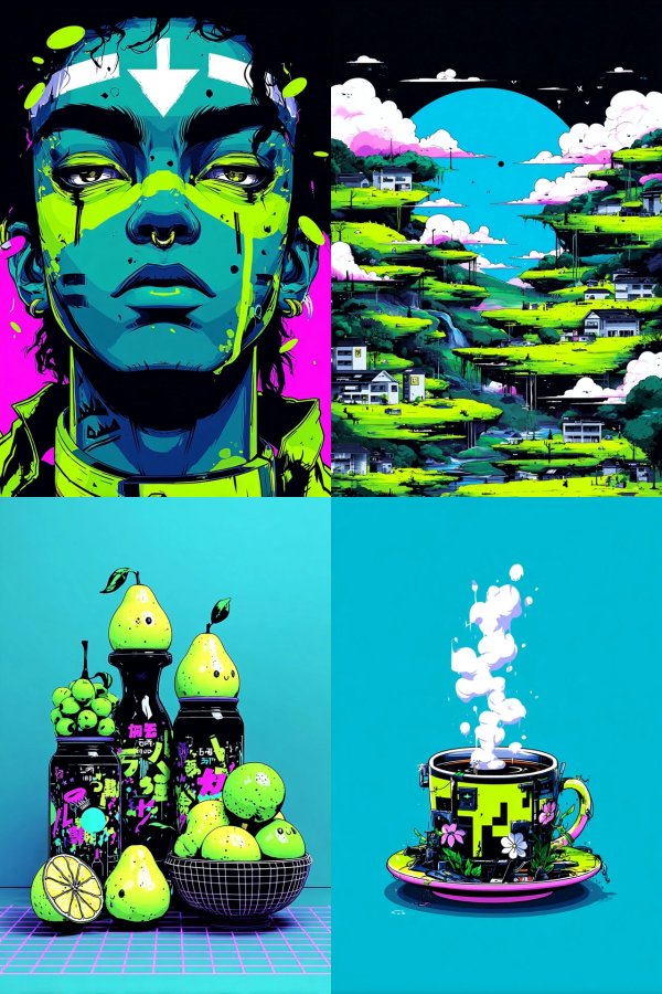 Neon Dreams: A Surreal Digital Collage