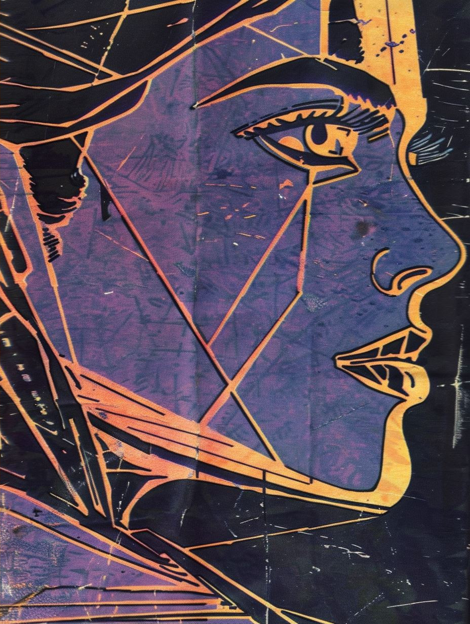 Neon Noir Geometric Portrait - Image 2