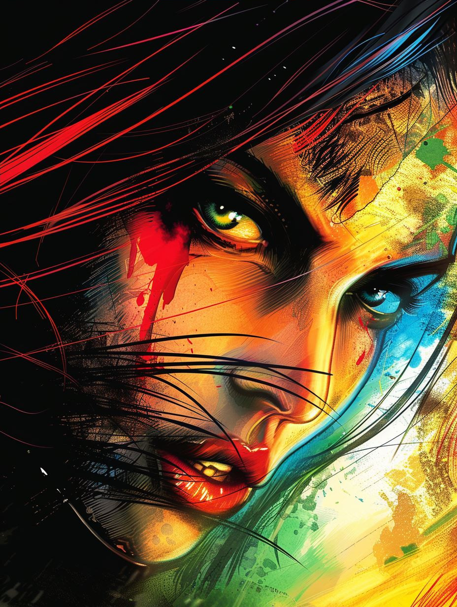 Prismatic Fire Portrait Study - Image 4